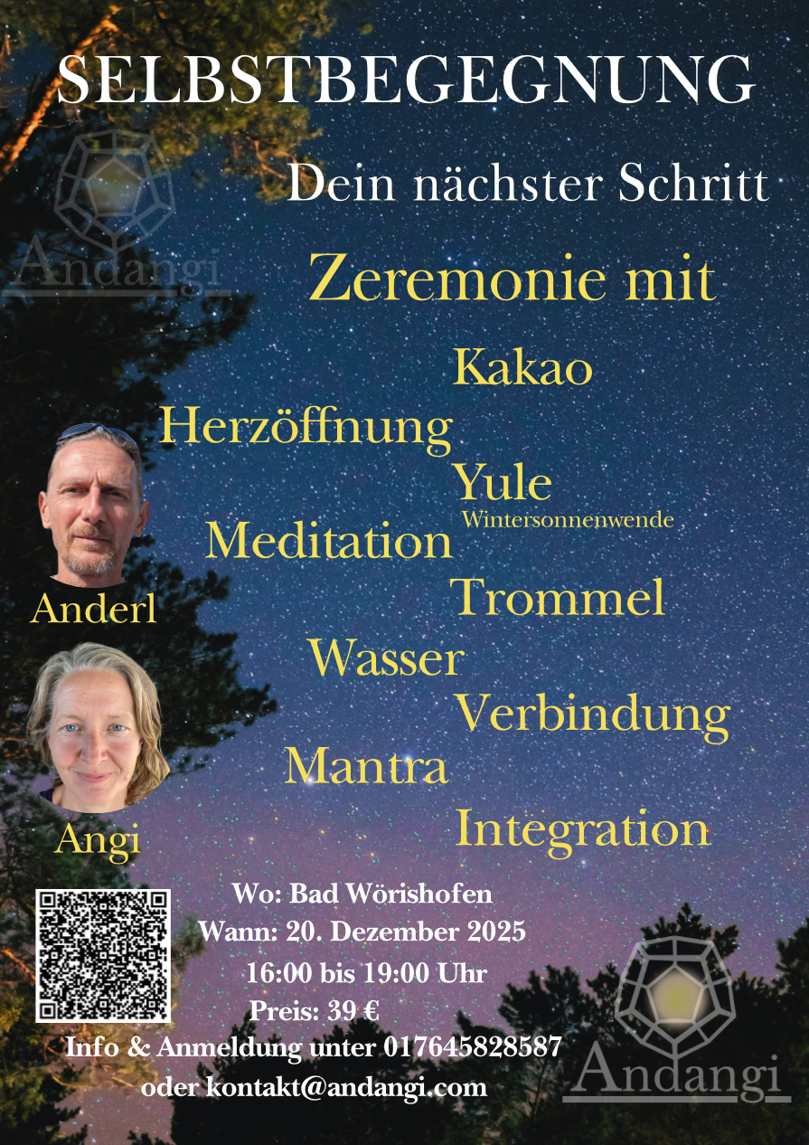 Plakat Kakaozeremonie zu Yule